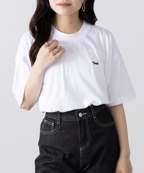 PENNEYS(ぺニーズ)の「【THE FOX】別注 キツネワッペンRound body ワンポイントTシャツ 丸胴キツネTシャツ(Tシャツ/カットソー・レディース・ブラック/ホワイト・M/S)」の3枚目の写真