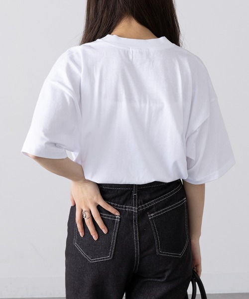 PENNEYS(ぺニーズ)の「【THE FOX】別注 キツネワッペンRound body ワンポイントTシャツ 丸胴キツネTシャツ(Tシャツ/カットソー・レディース・ブラック/ホワイト・M/S)」の7枚目の写真