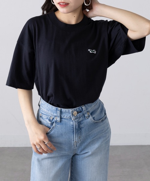 PENNEYS(ぺニーズ)の「【THE FOX】別注 キツネワッペンRound body ワンポイントTシャツ 丸胴キツネTシャツ(Tシャツ/カットソー・レディース・ブラック/ホワイト・M/S)」の13枚目の写真