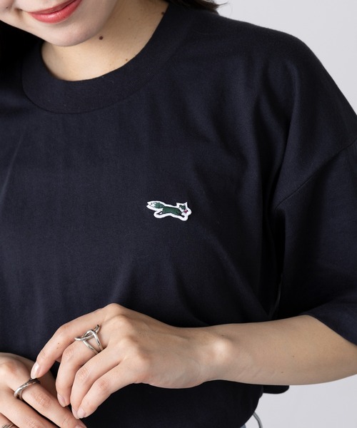 PENNEYS(ぺニーズ)の「【THE FOX】別注 キツネワッペンRound body ワンポイントTシャツ 丸胴キツネTシャツ(Tシャツ/カットソー・レディース・ブラック/ホワイト・M/S)」の14枚目の写真
