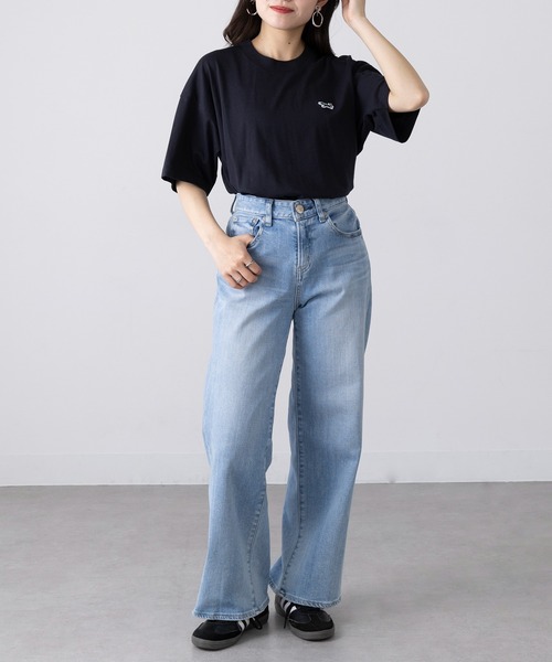 PENNEYS(ぺニーズ)の「【THE FOX】別注 キツネワッペンRound body ワンポイントTシャツ 丸胴キツネTシャツ(Tシャツ/カットソー・レディース・ブラック/ホワイト・M/S)」の15枚目の写真