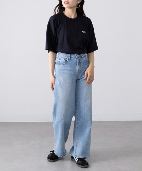 PENNEYS(ぺニーズ)の「【THE FOX】別注 キツネワッペンRound body ワンポイントTシャツ 丸胴キツネTシャツ(Tシャツ/カットソー・レディース・ブラック/ホワイト・M/S)」の16枚目の写真