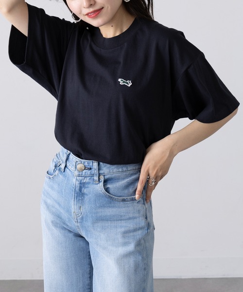 PENNEYS(ぺニーズ)の「【THE FOX】別注 キツネワッペンRound body ワンポイントTシャツ 丸胴キツネTシャツ(Tシャツ/カットソー・レディース・ブラック/ホワイト・M/S)」の11枚目の写真