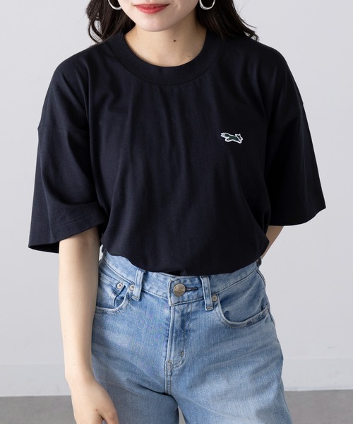PENNEYS(ぺニーズ)の「【THE FOX】別注 キツネワッペンRound body ワンポイントTシャツ 丸胴キツネTシャツ(Tシャツ/カットソー・レディース・ブラック/ホワイト・M/S)」の12枚目の写真