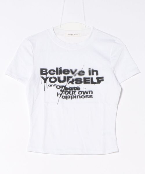 HALEY PESCA(ヘーリーペスカ)の「HALEY PESCA/フロントロゴ グラフィックプリントTシャツ(Tシャツ/カットソー・レディース・ブラック/ホワイト・SMALL/MEDIUM)」の13枚目の写真