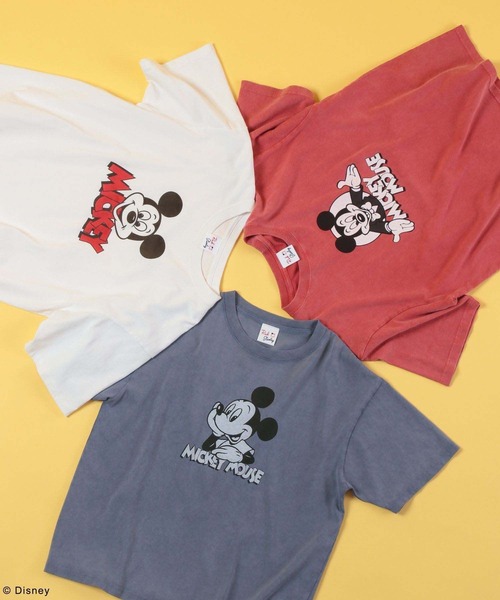 GLOBAL WORK（グローバルワーク）の「MICKEY/プリントT半袖/492616（Tシャツ/カットソー・レディース・レッド/オフホワイト/ブルー/ブラック・MEDIUM/LARGE）」の5枚目の写真