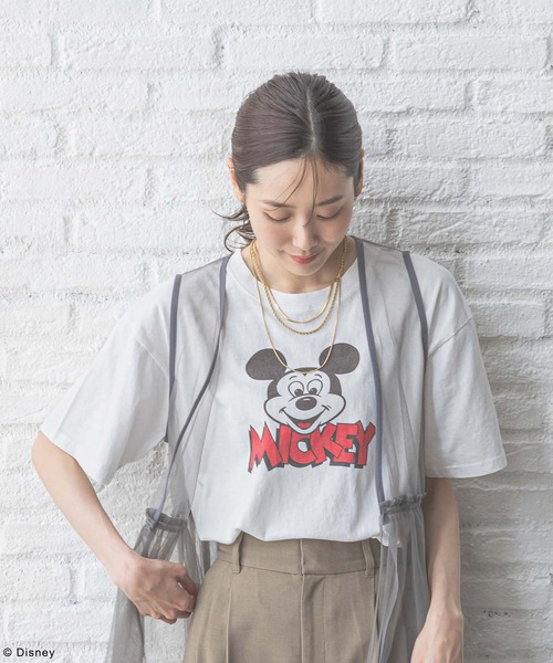 GLOBAL WORK（グローバルワーク）の「MICKEY/プリントT半袖/492616（Tシャツ/カットソー・レディース・レッド/オフホワイト/ブルー/ブラック・MEDIUM/LARGE）」の15枚目の写真