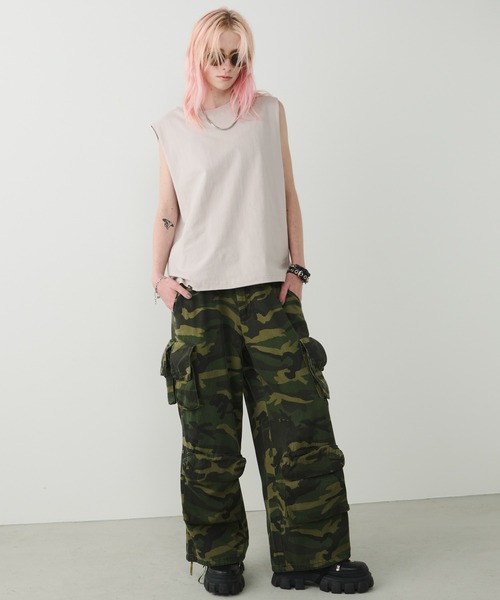 AIVER（アイバー）の「AIVER　カモレイヤードカーゴパンツ（カーゴパンツ・メンズ・チャコールグレー/カーキ・SMALL/MEDIUM/LARGE）」の16枚目の写真