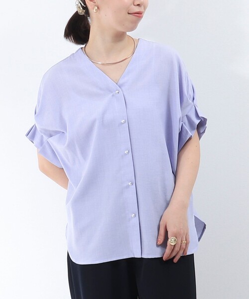 MICO COULIER(ミコクリエ)の「サップタンブラーシャツ(シャツ/ブラウス・レディース・キャメル/ラベンダー/チャコールグレー/グレイッシュベージュ・38)」の20枚目の写真