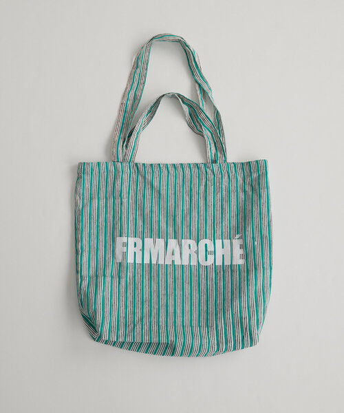 DISCOAT（ディスコート）の「【ふるりマルシェ】ブロックプリントストライプトートバッグ（トートバッグ・レディース・ブルー/イエロー/ピンク/グリーン・FREE）」の8枚目の写真