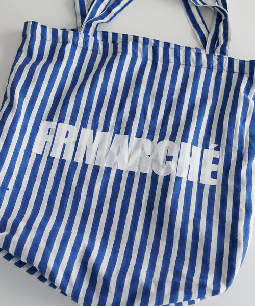 DISCOAT（ディスコート）の「【ふるりマルシェ】ブロックプリントストライプトートバッグ（トートバッグ・レディース・ブルー/イエロー/ピンク/グリーン・FREE）」の11枚目の写真