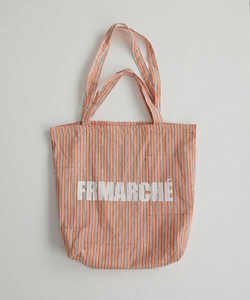 DISCOAT（ディスコート）の「【ふるりマルシェ】ブロックプリントストライプトートバッグ（トートバッグ・レディース・ブルー/イエロー/ピンク/グリーン・FREE）」の12枚目の写真