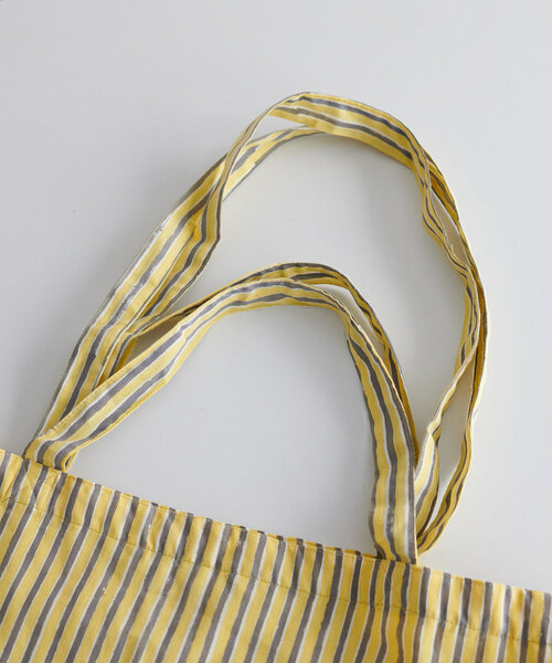 DISCOAT（ディスコート）の「【ふるりマルシェ】ブロックプリントストライプトートバッグ（トートバッグ・レディース・ブルー/イエロー/ピンク/グリーン・FREE）」の17枚目の写真