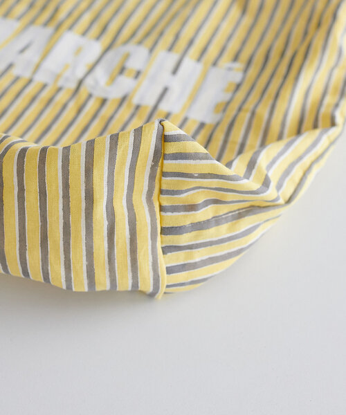 DISCOAT（ディスコート）の「【ふるりマルシェ】ブロックプリントストライプトートバッグ（トートバッグ・レディース・ブルー/イエロー/ピンク/グリーン・FREE）」の19枚目の写真