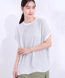 Cutie Blonde | 【洗える】ぽこぽこフレンチスリーブTシャツ(Tシャツ/カットソー)
