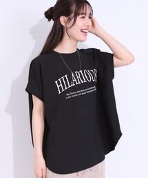 Cutie Blonde | 【洗える】ぽこぽこフレンチスリーブTシャツ(Tシャツ/カットソー)