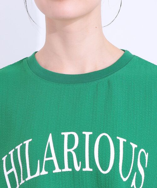 Cutie Blonde（キューティーブロンド）の「【洗える】ぽこぽこフレンチスリーブTシャツ（Tシャツ/カットソー・レディース・ホワイト系3/ホワイト系1/グレー系その他3/グリーン系その他2/ブラック系・00）」の9枚目の写真