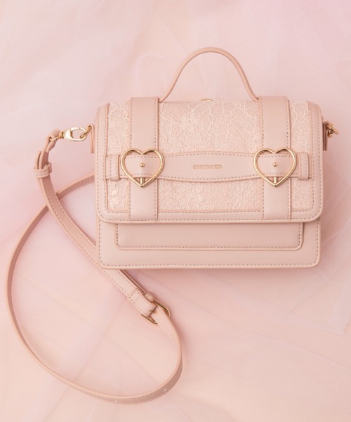 セール】レースハートベルトサッチェルショルダーバッグ（ショルダー