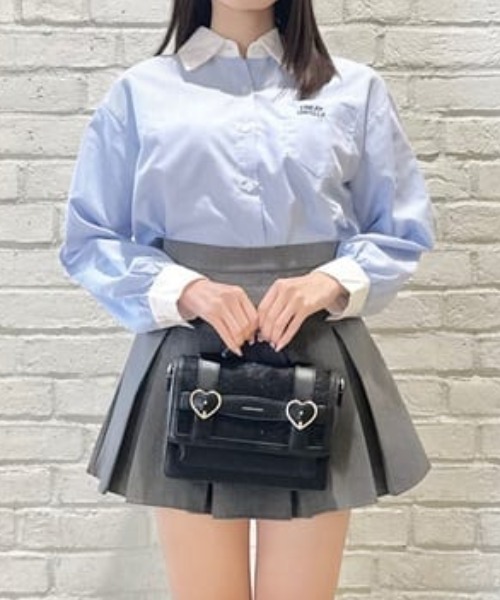 【SAMANTHAVEGA】レースハートベルトサッチェルショルダーバッグ レースハートベルトサッチェルショルダーバッグ(FREE ブラック