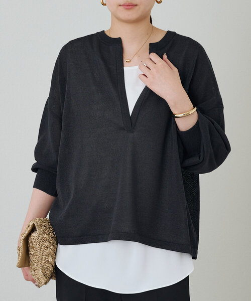 【新品未使用】Loungedress 和紙天竺ニット LOUNGEDRESS（ラウンジドレス）の「和紙天竺ニット（ニット