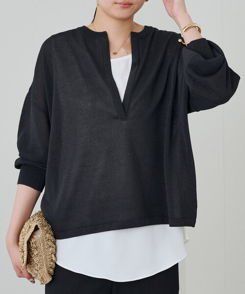KSM 様Loungedress♡和紙天竺ニット　長袖　涼しげ【FREE】 KSM 様Loungedress♡和紙天竺ニット 長袖 涼しげ【FREE】 - メルカリ