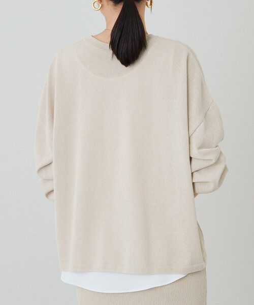 Loungedress ラウンジドレス 和紙天竺ニット オフホワイト 新品未開封 LOUNGEDRESS（ラウンジドレス）の「和紙天竺ニット（ニット