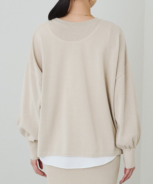 Loungedress ラウンジドレス 和紙天竺ニット オフホワイト 新品未開封 LOUNGEDRESS（ラウンジドレス）の「和紙天竺ニット（ニット