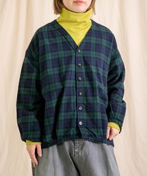 Brocante | [Brocante / ブロカント] 20sフランネルチェック カルディガンシャツ(シャツ/ブラウス)