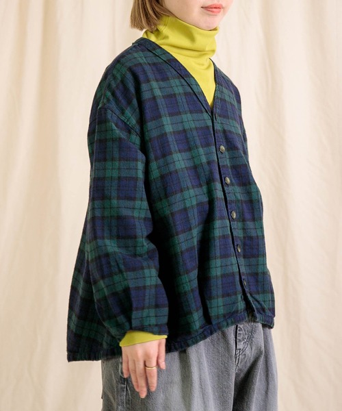 Brocante（ブロカント）の「[Brocante / ブロカント] 20sフランネルチェック カルディガンシャツ（シャツ/ブラウス・レディース・ブルー系その他・2）」の2枚目の写真