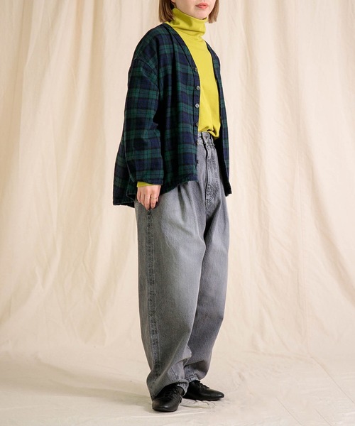 Brocante（ブロカント）の「[Brocante / ブロカント] 20sフランネルチェック カルディガンシャツ（シャツ/ブラウス・レディース・ブルー系その他・2）」の4枚目の写真