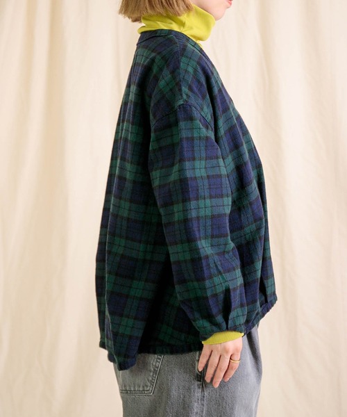 Brocante（ブロカント）の「[Brocante / ブロカント] 20sフランネルチェック カルディガンシャツ（シャツ/ブラウス・レディース・ブルー系その他・2）」の8枚目の写真