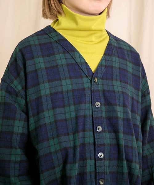 Brocante（ブロカント）の「[Brocante / ブロカント] 20sフランネルチェック カルディガンシャツ（シャツ/ブラウス・レディース・ブルー系その他・2）」の10枚目の写真