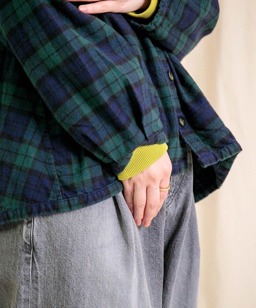 Brocante（ブロカント）の「[Brocante / ブロカント] 20sフランネルチェック カルディガンシャツ（シャツ/ブラウス・レディース・ブルー系その他・2）」の11枚目の写真