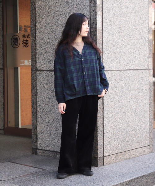 Brocante（ブロカント）の「[Brocante / ブロカント] 20sフランネルチェック カルディガンシャツ（シャツ/ブラウス・レディース・ブルー系その他・2）」の19枚目の写真