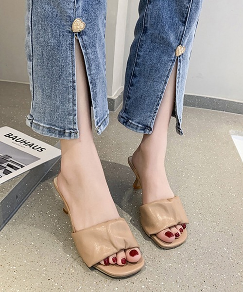 Miniministore（ミニミニストア）の「ミュールサンダル レディース 春夏（サンダル・レディース・アイボリー/ブラック/ベージュ・25.0cm/24.5cm/23.5cm/23.0cm/24.0cm/22.5cm）」の2枚目の写真