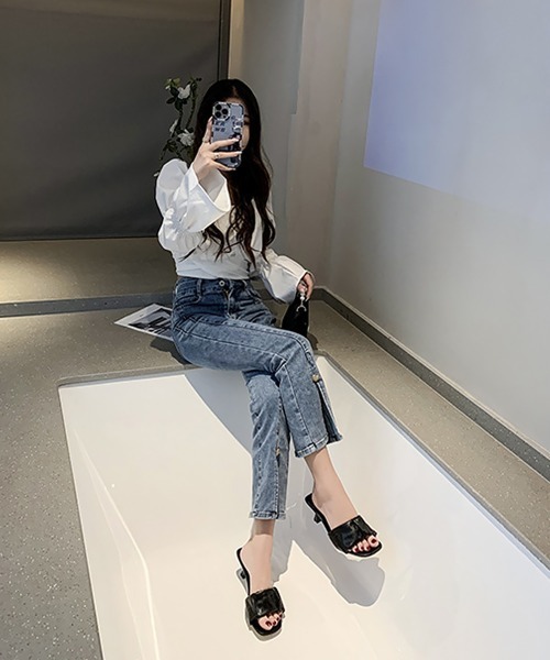 Miniministore（ミニミニストア）の「ミュールサンダル レディース 春夏（サンダル・レディース・アイボリー/ブラック/ベージュ・25.0cm/24.5cm/23.5cm/23.0cm/24.0cm/22.5cm）」の7枚目の写真