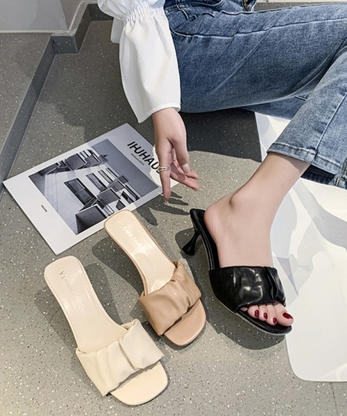 Miniministore（ミニミニストア）の「ミュールサンダル レディース 春夏（サンダル・レディース・アイボリー/ブラック/ベージュ・25.0cm/24.5cm/23.5cm/23.0cm/24.0cm/22.5cm）」の16枚目の写真