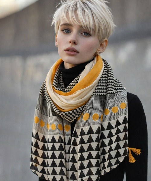 NOLITA LABORATORY(ノリータラボラトリー)の「【 NOLITA / ノリータ 】花柄 ボヘミアン タッセル ストール スカーフ ショール 大判ストール レディース 薄手 総柄 フリンジ付き ショール マフラー(ストール/ショール・レディース・ブルー/ローズ/グレー/イエロー/ブラック・FREE)」の4枚目の写真