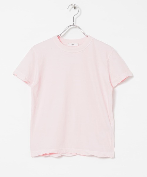 ATON(エイトン)の「ATON FRESCA SL JS TIGHT FIT T-SHIRTS(Tシャツ/カットソー・レディース・ホワイト/ピンク/ライトブルー/ブラック・2)」の4枚目の写真