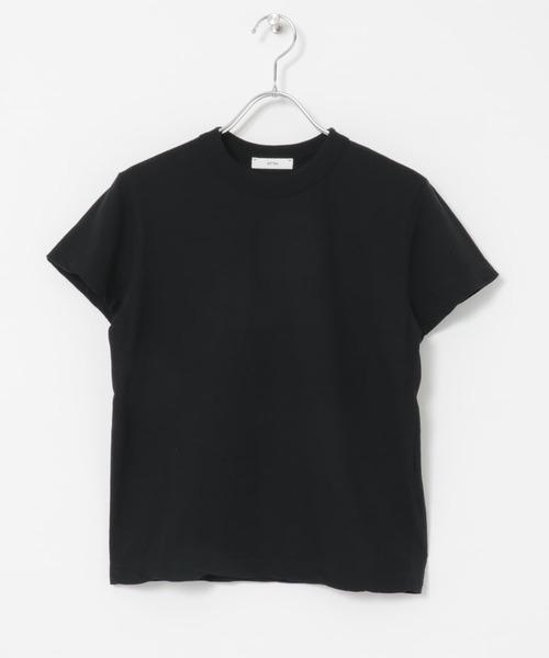 ATON(エイトン)の「ATON FRESCA SL JS TIGHT FIT T-SHIRTS(Tシャツ/カットソー・レディース・ホワイト/ピンク/ライトブルー/ブラック・2)」の3枚目の写真