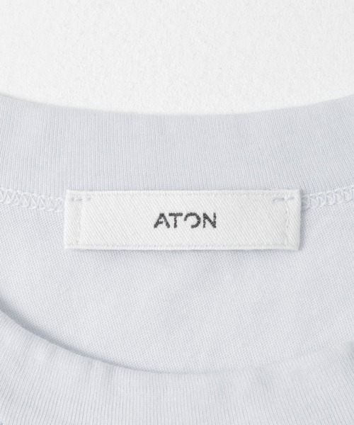 ATON(エイトン)の「ATON FRESCA SL JS TIGHT FIT T-SHIRTS(Tシャツ/カットソー・レディース・ホワイト/ピンク/ライトブルー/ブラック・2)」の10枚目の写真