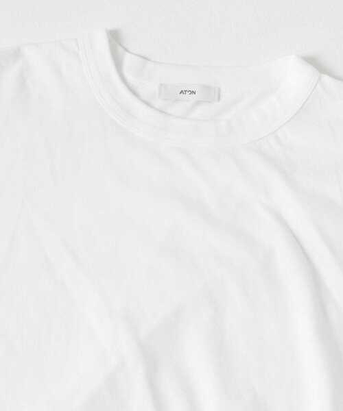 ATON(エイトン)の「ATON FRESCA SL JS TIGHT FIT T-SHIRTS(Tシャツ/カットソー・レディース・ホワイト/ピンク/ライトブルー/ブラック・2)」の9枚目の写真