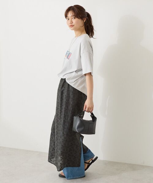 AMERICAN HOLIC（アメリカンホリック）の「ボックスフォトTシャツ（Tシャツ/カットソー・レディース・ライトグレー/オフホワイト/ブラック・M/L）」の15枚目の写真