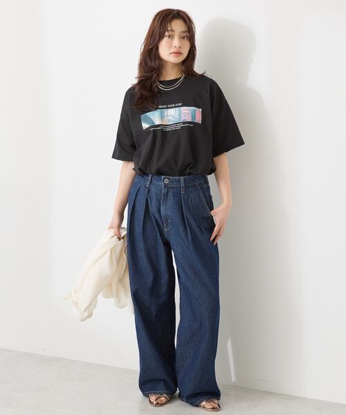 AMERICAN HOLIC（アメリカンホリック）の「ボックスフォトTシャツ（Tシャツ/カットソー・レディース・ライトグレー/オフホワイト/ブラック・M/L）」の19枚目の写真