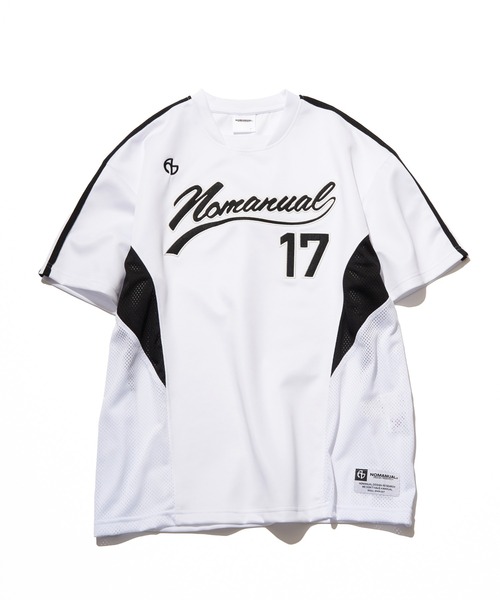 NOMANUAL（NOMANUAL）の「【NOMANUAL】スイープベースボールジャージ（Tシャツ/カットソー・メンズ・ホワイト/チャコール/ブラック・M/L）」の2枚目の写真