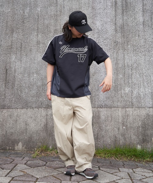 NOMANUAL（NOMANUAL）の「【NOMANUAL】スイープベースボールジャージ（Tシャツ/カットソー・メンズ・ホワイト/チャコール/ブラック・M/L）」の19枚目の写真