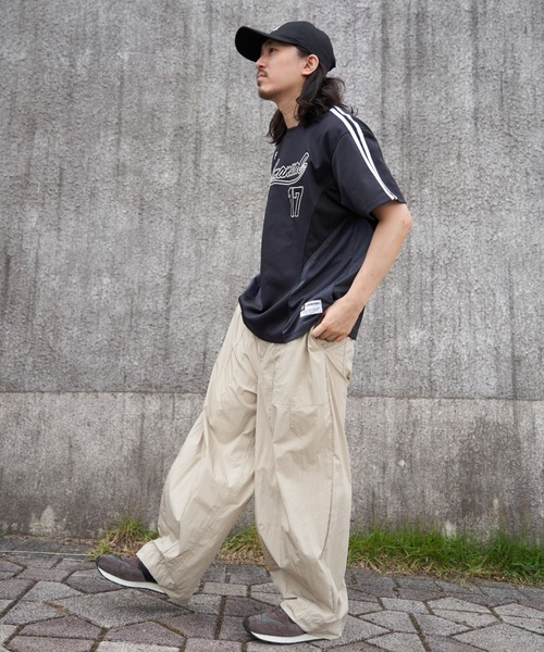 NOMANUAL（NOMANUAL）の「【NOMANUAL】スイープベースボールジャージ（Tシャツ/カットソー・メンズ・ホワイト/チャコール/ブラック・M/L）」の21枚目の写真