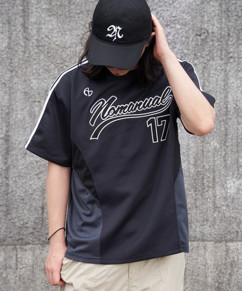 NOMANUAL（NOMANUAL）の「【NOMANUAL】スイープベースボールジャージ（Tシャツ/カットソー・メンズ・ホワイト/チャコール/ブラック・M/L）」の13枚目の写真
