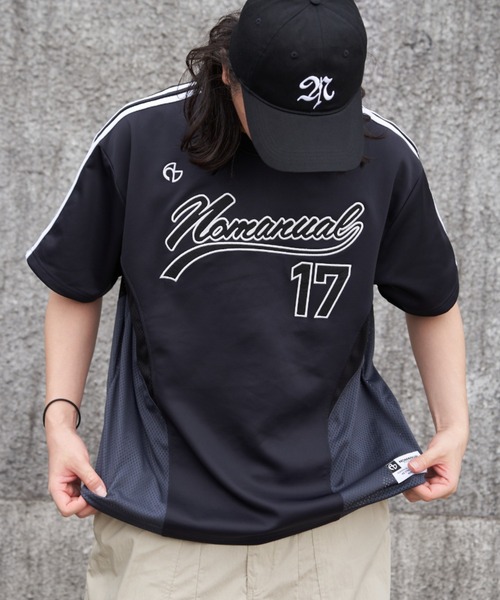 NOMANUAL（NOMANUAL）の「【NOMANUAL】スイープベースボールジャージ（Tシャツ/カットソー・メンズ・ホワイト/チャコール/ブラック・M/L）」の15枚目の写真