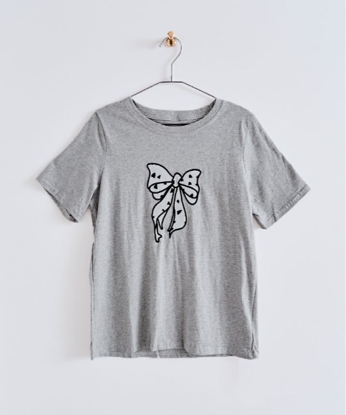 kirakiraShop(キラキラショップ)の「リボン 刺繍 デザイン Tシャツ(Tシャツ/カットソー・レディース・ブラック/グレー/ホワイト・FREE)」の18枚目の写真